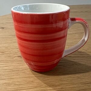 Vibrant Red Striped Mug